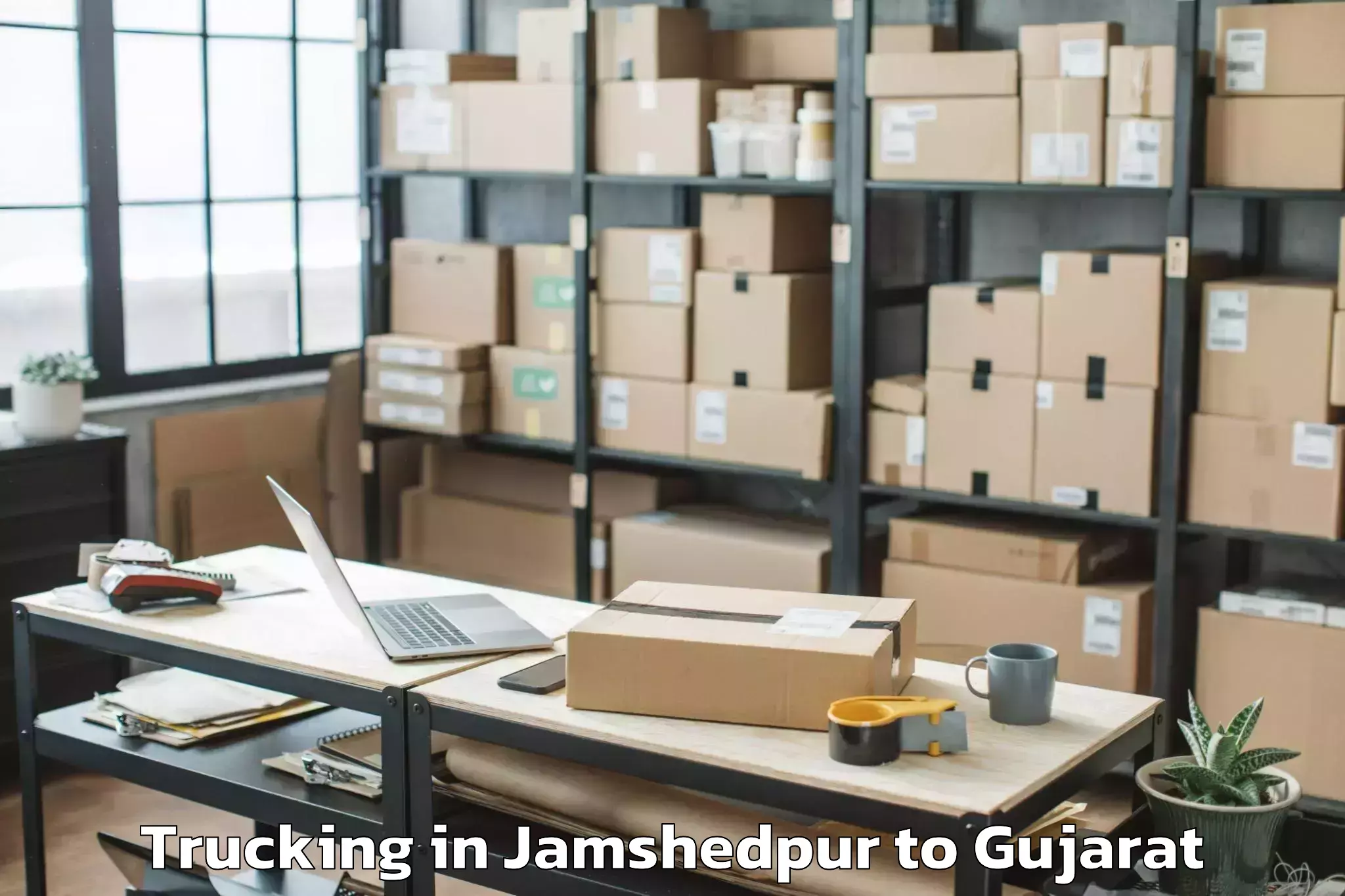 Quality Jamshedpur to Porbandar Airport Pbd Trucking